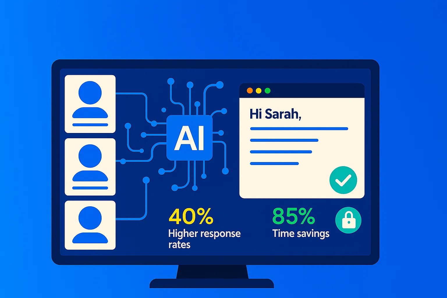 AI automating LinkedIn outreach and personalized emails